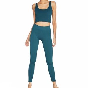 Spiritual Gangster Ribbed Teal Leggings